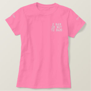 Besticktes Mahjong Lustiges Varsity Rosa T-Shirt