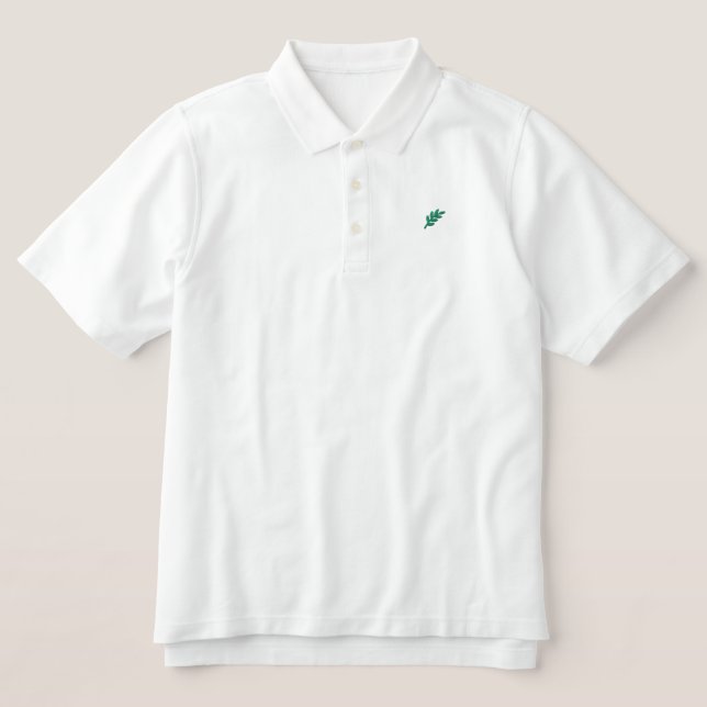 Besticktes Polo Akazie (Design Vorderseite)