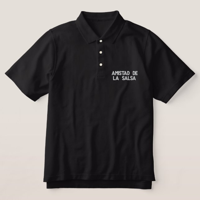 Besticktes Polo Amistad der Salsa (Design Vorderseite)