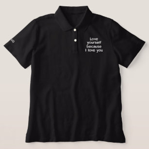 besticktes Polo-Shirt "Liebe"