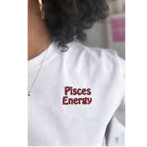 Besticktes Schild Fische Astro-Shirt Geschenk