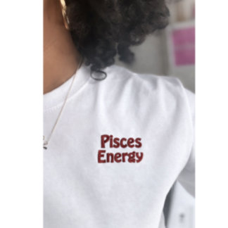 Besticktes Schild Fische Astro-Shirt Geschenk T-Shirt