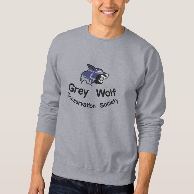 besticktes Wolf-Sweatshirt Sweatshirt (Vorderseite)