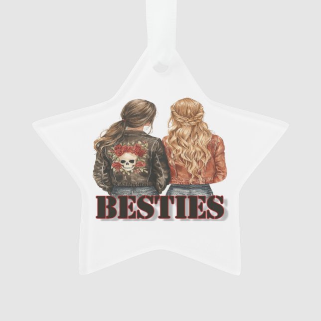 Bestie Acrylic Ornament (devant)