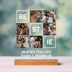 Bestie Best Friends 6 Fotos und Personalisierter T Acrylschild