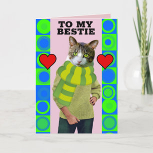 BESTIE BFF RETRO VALENTINE'S DAY CARTE DE REPRÉSEN