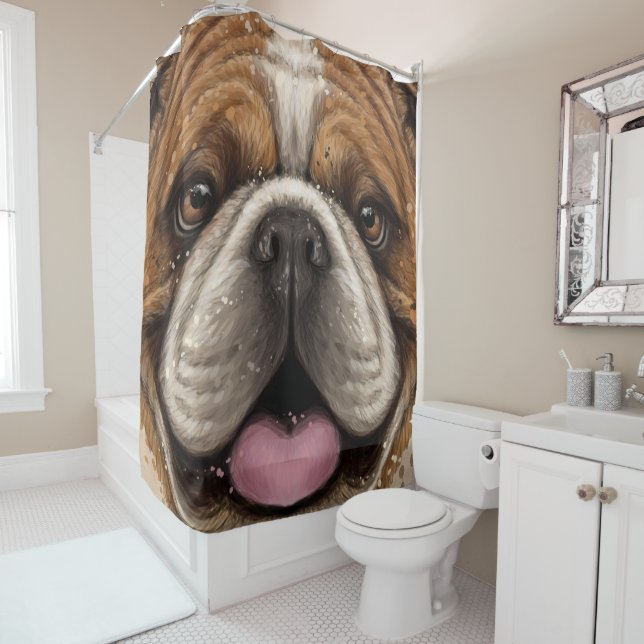 Bestie Bulldog Douche rideau (En situation)