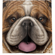 Bestie Bulldog Duschvorhang