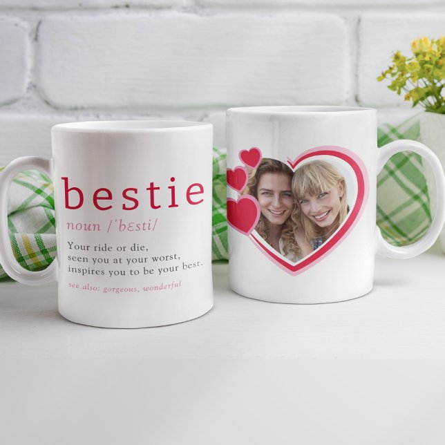 Bestie Definition Herz Foto Bewährte Freunde für i Kaffeetasse (Von Creator hochgeladen)