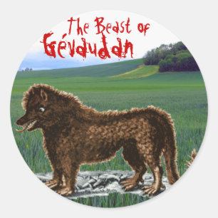 Bestie des Gévaudan-Sticker Runder Aufkleber