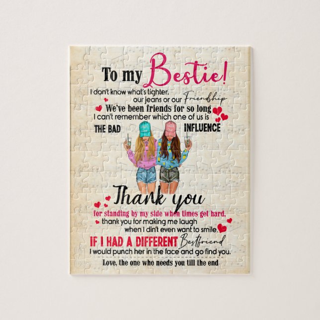 Bestie Geschenke | Brief an meine Bestie Vielen Da (Vertikal)