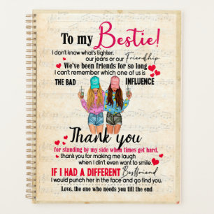 Bestie Geschenke Brief an meine Bestie Vielen Da Planer