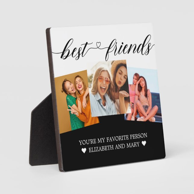 Bestie Geschenke Personalisierte Foto Collage BEST Fotoplatte (Vorderseite)