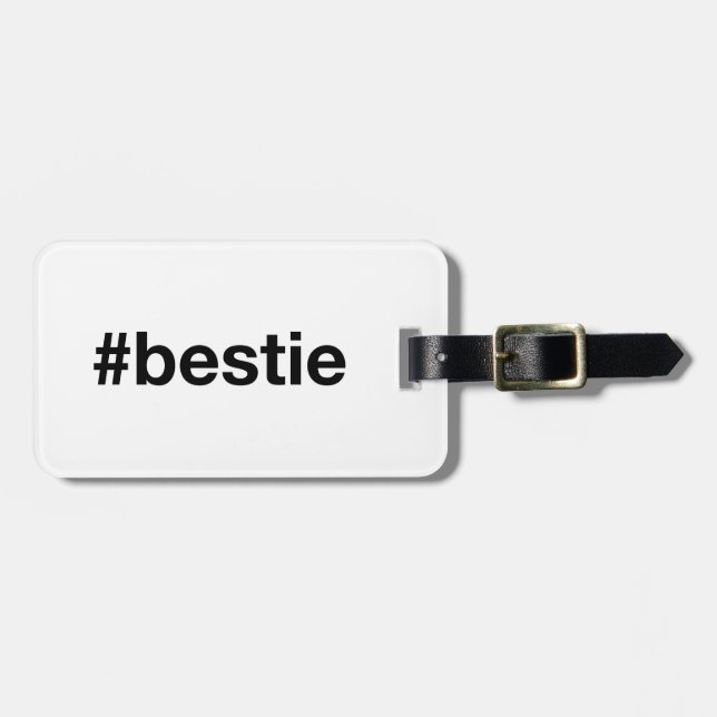 BESTIE Hashtag Gepäckanhänger (Vorderseite horizontal)