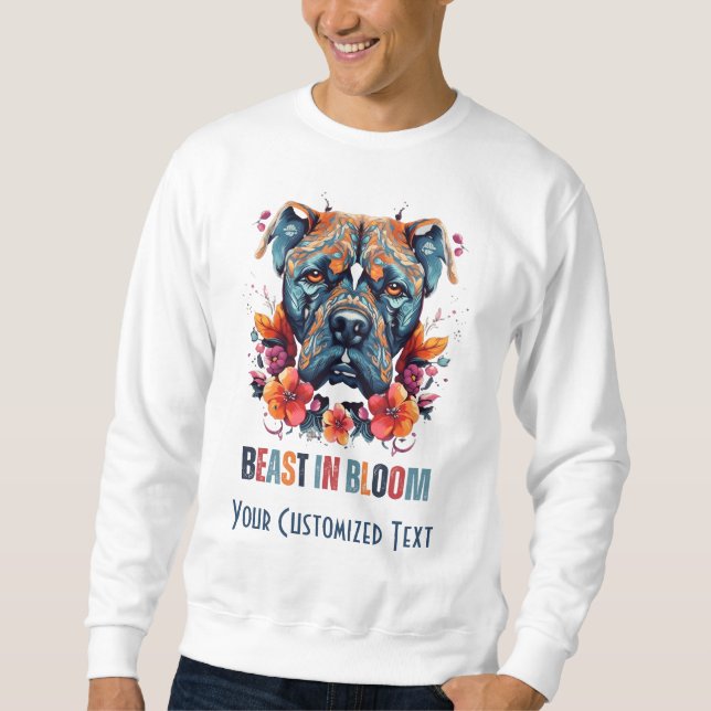 Bestie in Bloom - Cane Corso mit weiblicher Touch Sweatshirt (Vorderseite)