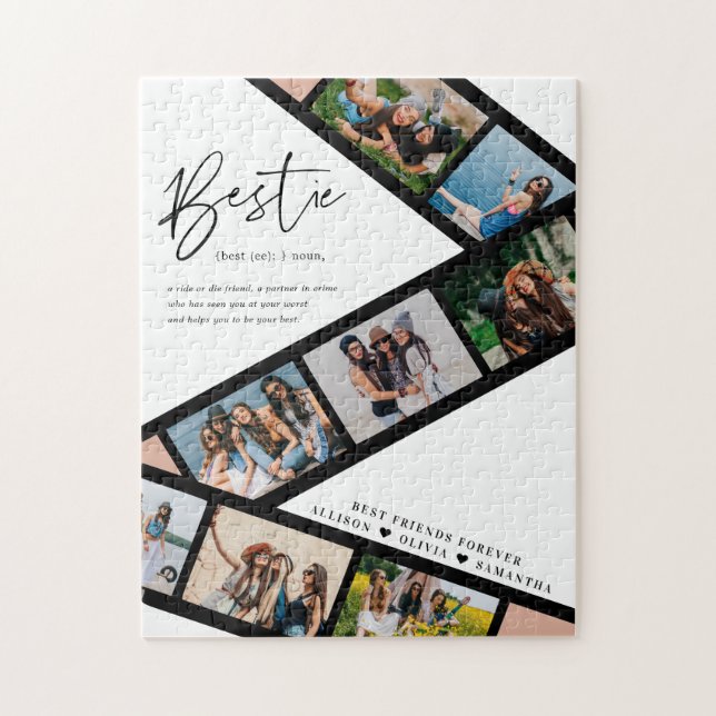 Bestie | Modern 8 Photo Film Strip Collage (Vertikal)