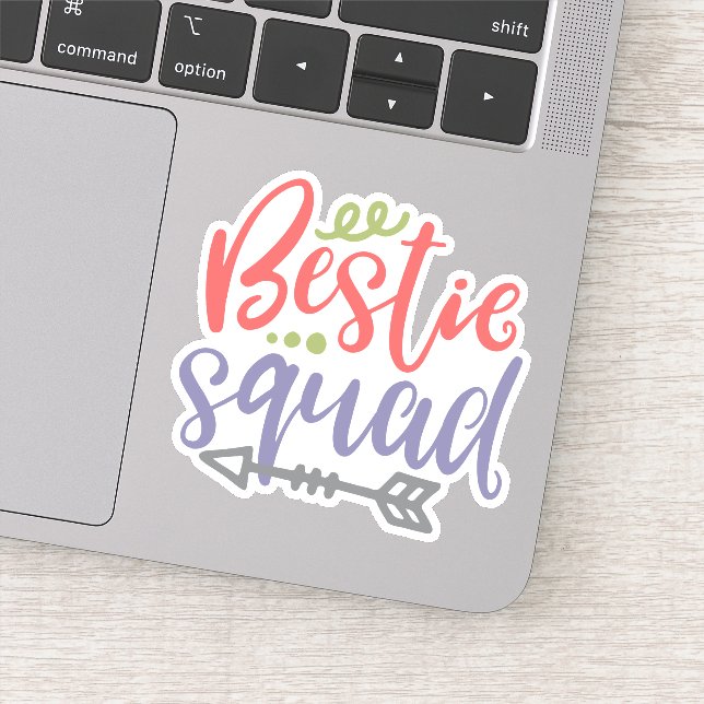 Bestie Squad Friendship Design Aufkleber (Detail)