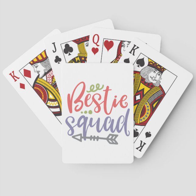 Bestie Squad Friendship Design Spielkarten (Rückseite)