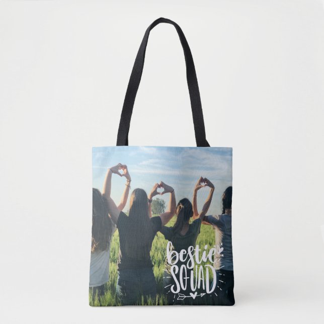 Bestie Squad Personalisiertes Foto BESTE FREUNDIN  Tasche (Vorderseite)