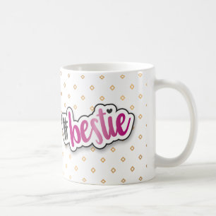 Bestie Tasse mit rosa Folien-Effekt