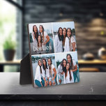 Bestie Trendy Typografie 4 Foto Keepake Fotoplatte<br><div class="desc">Feiern Sie Ihre Freundschaft mit Ihren Bestie/s mit dieser niedlichen 4-fach-Foto-Sake-Plakette,  die "besties" in trendigen,  transparenten Schriftzeichen am unteren Ende des oberen Bildes mit Namen/s enthält.</div>