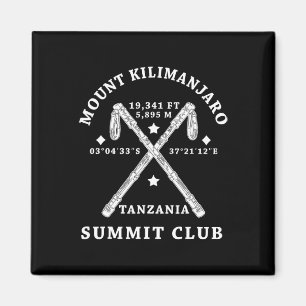 Bestieg den Mount Kilimanjaro Summit Club Hike Tan Magnet