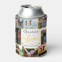 Bestien Cooler mit Namen und 8-Foto-Collage-Gesche