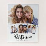 Besties 4 Foto Collage Bester Freund<br><div class="desc">Ein modernes 4-Foto Besties Design, das ein tolles Geschenk für Ihren besten Freund macht. **BITTE LESEN SIE VOR DER BESTELLUNG** 1. Wenn Sie Änderungen vornehmen und das Design zugeschnitten ist oder nicht richtig auf dem Bildschirm aussieht, verwenden Sie bitte den Live Design Service, um Ihnen zu helfen, es zu beheben....</div>