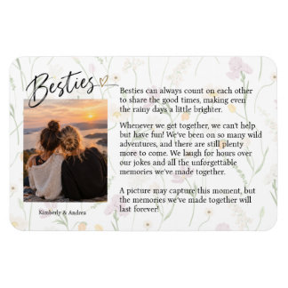 Besties-Andenken mit Foto & Nachricht Magnet