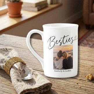 Besties-Andenken mit Foto & Nachricht Prozellantasse