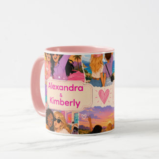BESTIES! Benutzerdefinierte Namen Geschenk Tasse