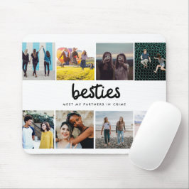 Besties Best Friend Quote Foto Collage Mousepad