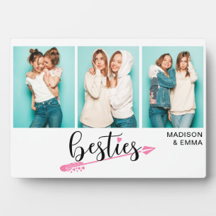 Besties Best Friends Drei Fotos Personalisierter N Fotoplatte