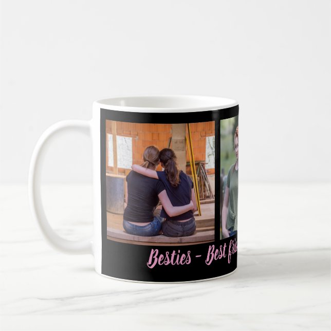 Besties Best Friends Forever 3 Foto Collage Kaffeetasse (Links)