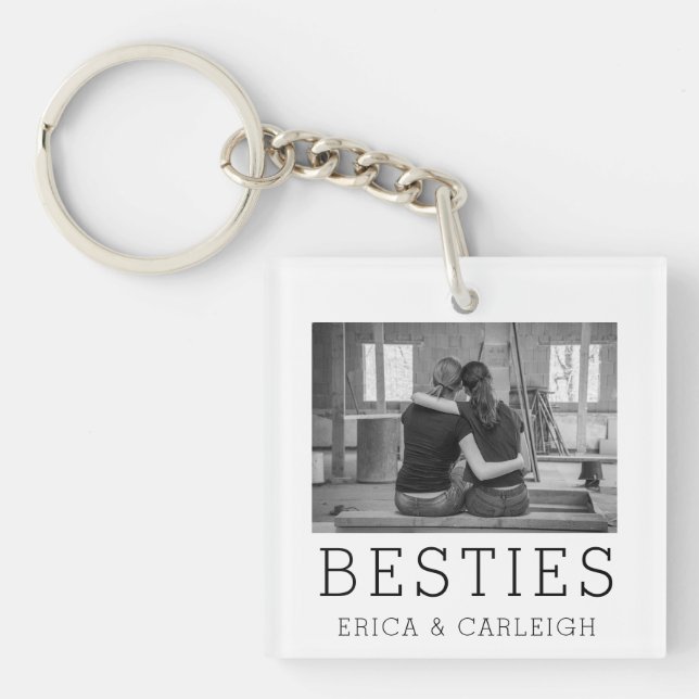 Besties Best Friends Foto Custom Schlüsselanhänger (Vorderseite)