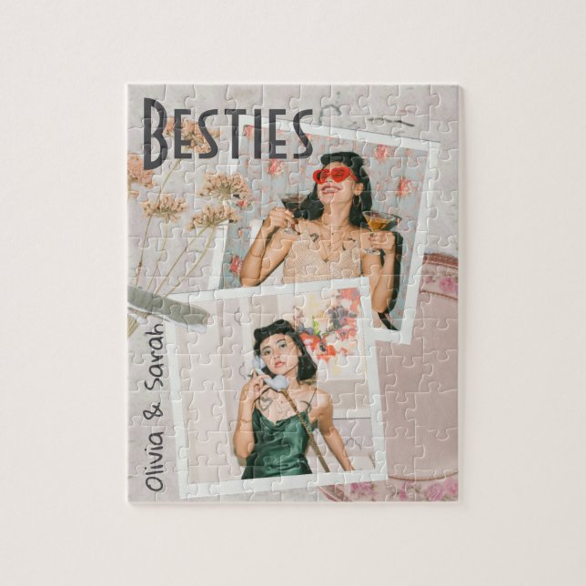 Besties best friends individuellen Namens Foto (Vertikal)