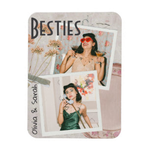 Besties best friends individuellen Namens Foto Magnet