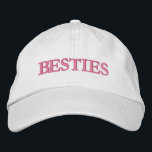 Besties Best Friends Moderne Typografie Custom Bestickte Baseballkappe<br><div class="desc">Besties Best Friends Moderne Typografie Custom bestickte Baseball Cap mit dem einfachen modernen bestickten Text "Besties". Perfekt als Geschenk für Cousin,  Schwester,  Mutter und mehr. Erstellt von Evco Studio www.zazzle.com/store/evcostudio</div>