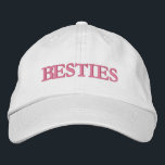 Besties Best Friends Moderne Typografie Custom Bestickte Baseballkappe<br><div class="desc">Besties Best Friends Moderne Typografie Custom bestickte Baseball Cap mit dem einfachen modernen bestickten Text "Besties". Perfekt als Geschenk für Cousin,  Schwester,  Mutter und mehr. Erstellt von Evco Studio www.zazzle.com/store/evcostudio</div>