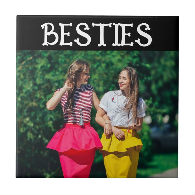 BESTIES BESTE FREUNDE FOTO  FLIESE (Vorderseite)
