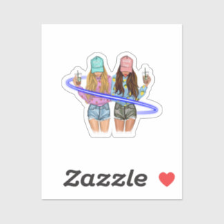 Besties BESTE FREUNDIN Herzstück Aufkleber