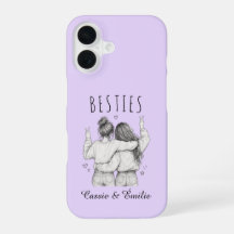 Besties beste Freundinnen lila Hintergrund Vorname