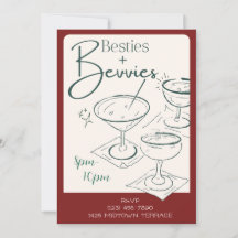 Besties + Bevvies Cocktail Party Invitation