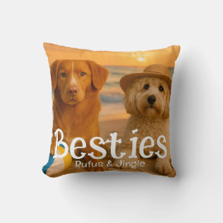 Besties BFF Friends Name Personalized Photo Bone Kissen