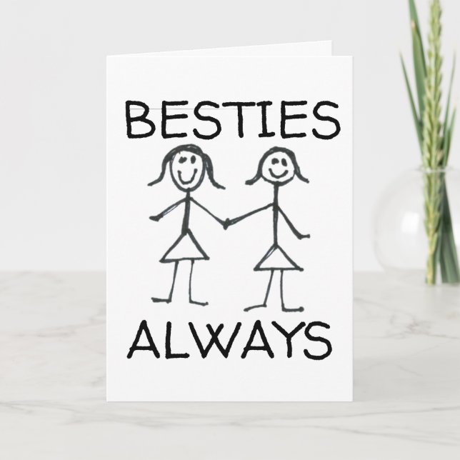 BESTIES BFF PETITS AMIS ANNIVERSAIRE CARTES DE SAL (Devant)