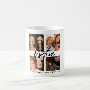 Besties Black Foto Collage Beste Freunde Tasse