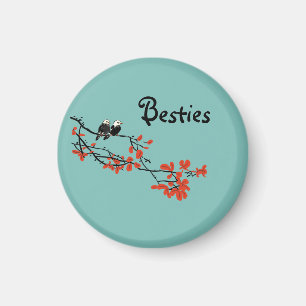 Besties Cadeau Deux oiseaux sur le Magnet de la br