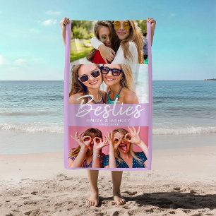 Besties Custom Foto BESTE FREUNDIN Friends Modern Strandtuch