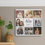 Besties for Life Script Best Friends Foto Collage Künstlicher Leinwanddruck<br><div class="desc">Feiern Sie Ihre unzerbrechliche Bindung mit unserem "Besties For Life" Script-Foto Collage Imitate Leinwanddruck! Mit dem Zitat "Besties for life" in eleganter schwarzer Schrift-Typografie mit einem niedlichen heißen rosa Herzenssymbol oben, ist dieser Ausdruck eine schöne Hommage an Ihre Freundschaft. Personalisieren Sie es mit Ihren Namen unter dem Zitat und fügen...</div>