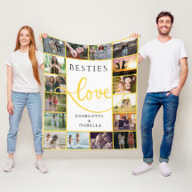 Besties Forever 16-Foto Collage Blanket